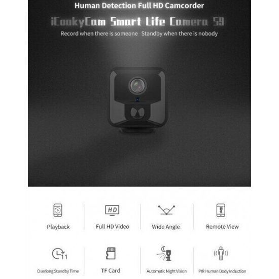 Wi-Fi мини камера CAMSOY S9+ (PLUS) | 1080p, до 180 дней автономной работы, с PIR датчиком движения и ночной подсветкой 7155 фото