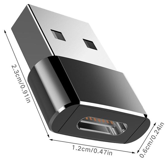 Перехідник USB-C Female на USB-A Male для смартфона Addap UC2A-01, портативний OTG адаптер 0032 фото