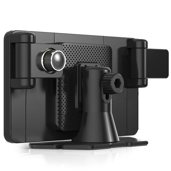 Автомобільний дисплей CarPlay з камерою заднього виду 15м Podofo A3782 8", бездротовий Apple CarPlay та Android Auto, монітор з відеореєстратором, Bluetooth, FM, AUX 1354 фото