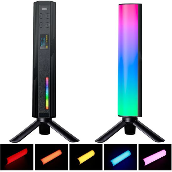 Портативная светодиодная LED лампа Andoer W200RGB | заполняющий видео свет с разноцветной RGB подсветкой 0077 фото