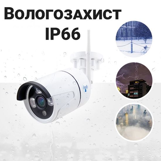 Бездротовий WiFi комплект відеоспостереження на 8 камер з монітором USmart ICK-04w, підтримка Tuya, 2 Мп, FullHD 7730 фото