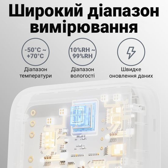 Розумний термогігрометр для дому UChef YZ-6046b, з Bluetooth з'єднанням зі смартфоном та моніторингом температури та вологості 1241 фото