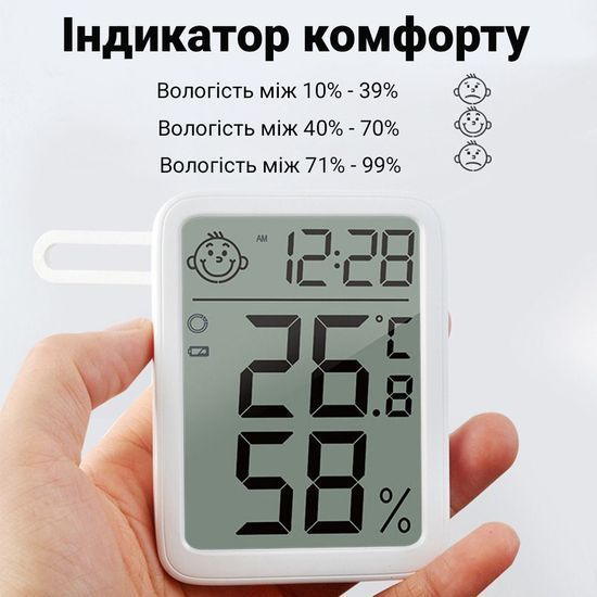 Розумний термогігрометр для дому UChef YZ-6046b, з Bluetooth з'єднанням зі смартфоном та моніторингом температури та вологості 1241 фото