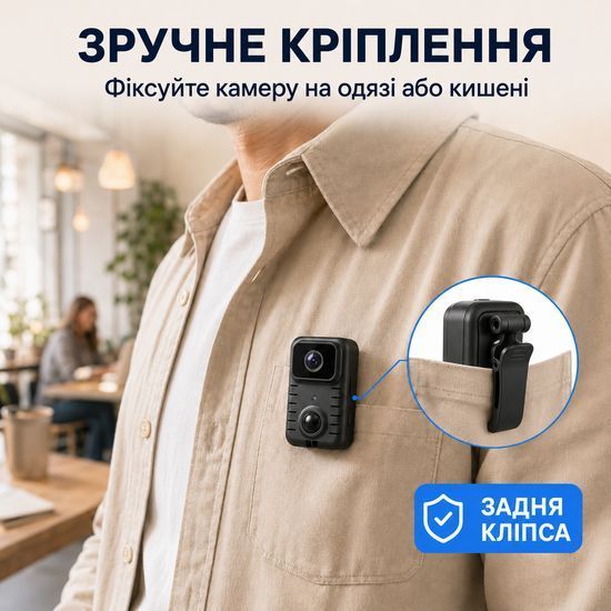 WiFi міні камера відеоспостереження з датчиком руху Digital Lion MD23, до 90 днів автономної роботи, з нічним баченням, бодікамера 1296P 1394 фото