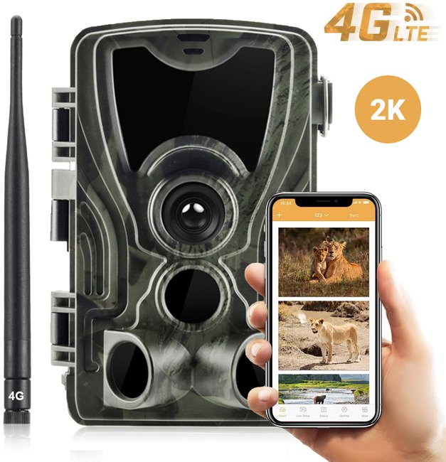 4G / APP Фотоловушка, камера для охоты Suntek HC-801plus, 2K, 30Мп, с приложением iOS / Android 7536 фото
