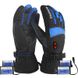 Зимние лыжные перчатки с двухсторонним подогревом uWarm GA800A, с регулировкой температуры, до 6 часов, 4000mAh, синие, M 0161 фото 3