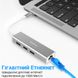 USB Type-C Хаб |адаптер на 3 порти USB 3,0 для ноутбука Addap MH-05, з інтернет підключенням Ethernet RJ-45 7770 фото 3