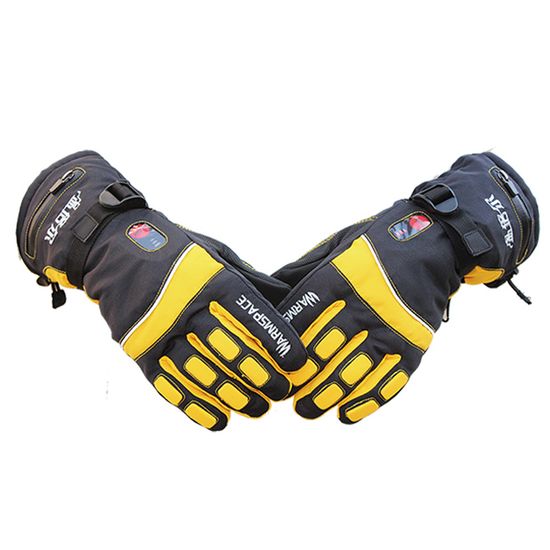 Зимові лижні рукавиці з двостороннім підігрівом uWarm GA800A, з регулюванням температури, до 6 годин, 4000mAh, жовті, XL 0162 фото