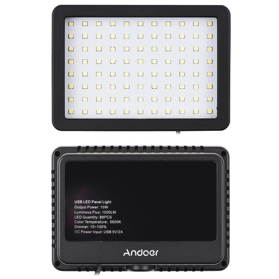 Комплект освітлення з 2-х світлодіодних LED панелей зі штативами Andoer VLK-02 | Набір постійного світла для відео 0078 фото