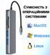 Мультипортовий USB-C хаб - розгалужувач для ноутбука Addap MH-11 | Адаптер 5в1: USB 3.0/USB-C/SD/MicroSD 0033 фото 9