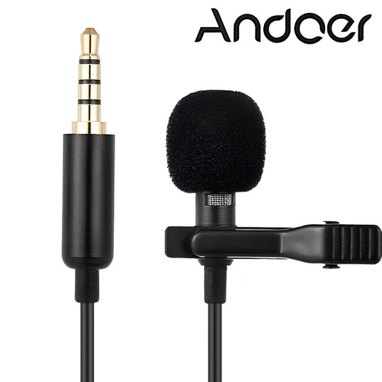 Якісний петличний мікрофон Andoer EY-510A, петличка для смартфона, камери, ПК 7164 фото