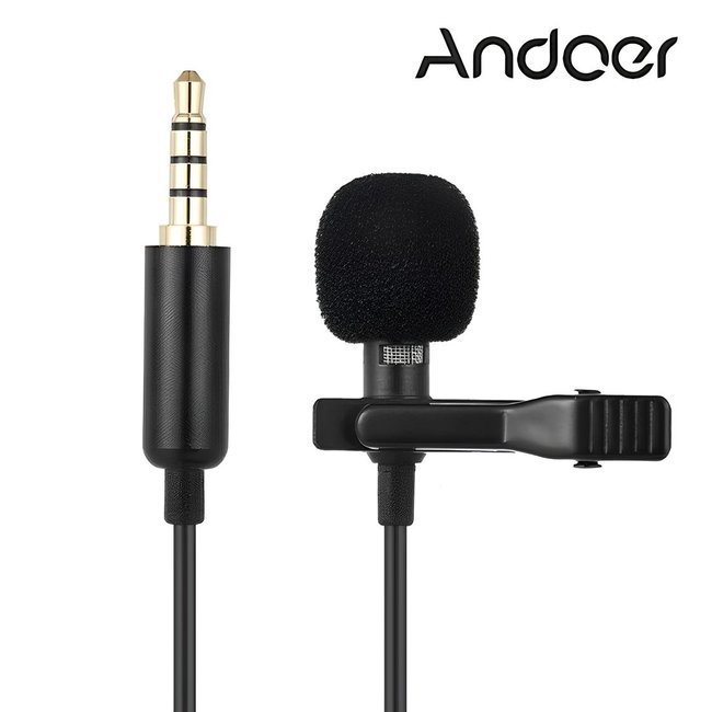 Якісний петличний мікрофон Andoer EY-510A, петличка для смартфона, камери, ПК 7164 фото
