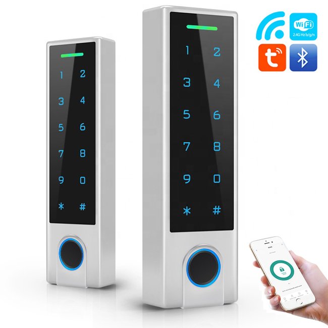 Розумна біометрична панель доступу з Bluetooth та сканером відбитку пальця USmart AC-01b, підтримка Tuya, iOS/Android 7731 фото
