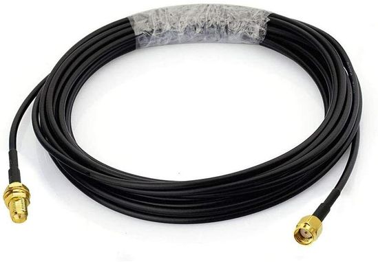 Антенний кабель - подовжувач з RP-SMA роз'ємами Unitoptek RP-SMA-3, довжиною 3 метров 5091 фото