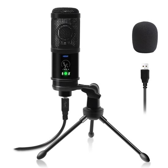 Професійний студійний USB мікрофон Andoer BM-65, конденсаторний, кардиоїдний, для стріму 7462 фото