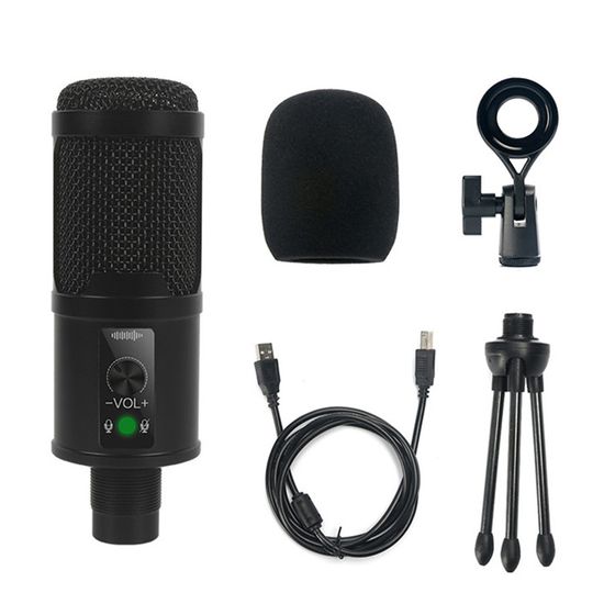 Профессиональный студийный USB микрофон Andoer BM-65, конденсаторный, кардиоидный, для стрима 7462 фото