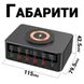 Зарядна док станція Addap MCS-818H, швидкісний зарядний пристрій на 5 USB-A + 1 Type-C порт, з бездротовою зарядкою, PD, QC, 100W 1121 фото 4