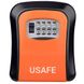 Антивандальный наружный мини сейф для ключей uSafe KS-03, с кодовым замком, настенный, Оранжевый 7695 фото 2
