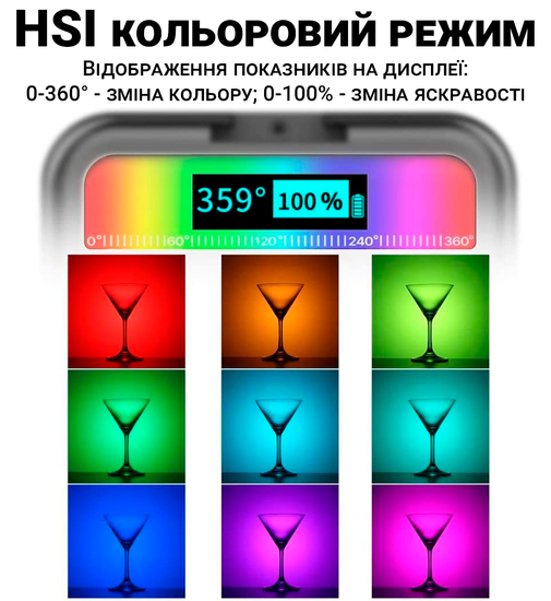 Заполняющий цветной RGB накамерный видео свет Ulanzi VL49 | Портативная светодиодная панель для фото и видео на штатив, 6W 0208 фото