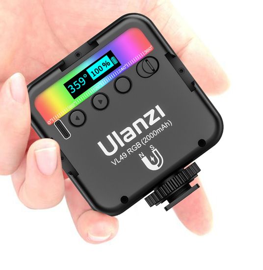 Заполняющий цветной RGB накамерный видео свет Ulanzi VL49 | Портативная светодиодная панель для фото и видео на штатив, 6W 0208 фото