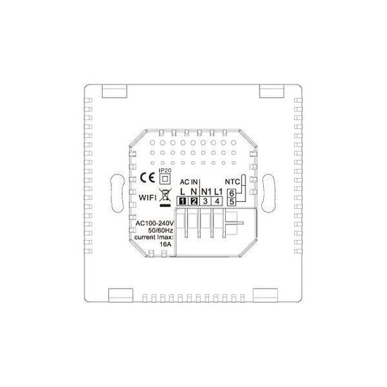 WiFi термостат для теплого пола - терморегулятор с LCD дисплеем POER PTC26 5777 фото