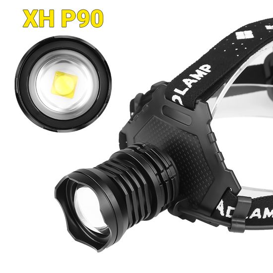 Яскравий світлодіодний налобний ліхтар X-Balog BL-T70-P90, з оптичним зумом і функцією Powerbank 0036 фото