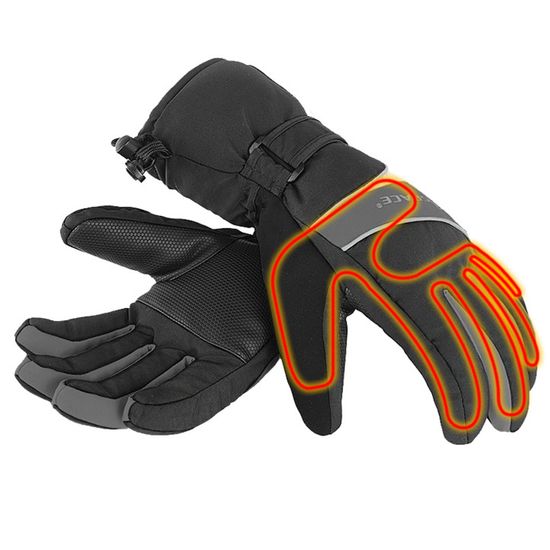Зимние лыжные перчатки с подогревом uWarm GA340B с аккуулятором 3600mAh, до 6 часов, размер XL, серые 7635 фото
