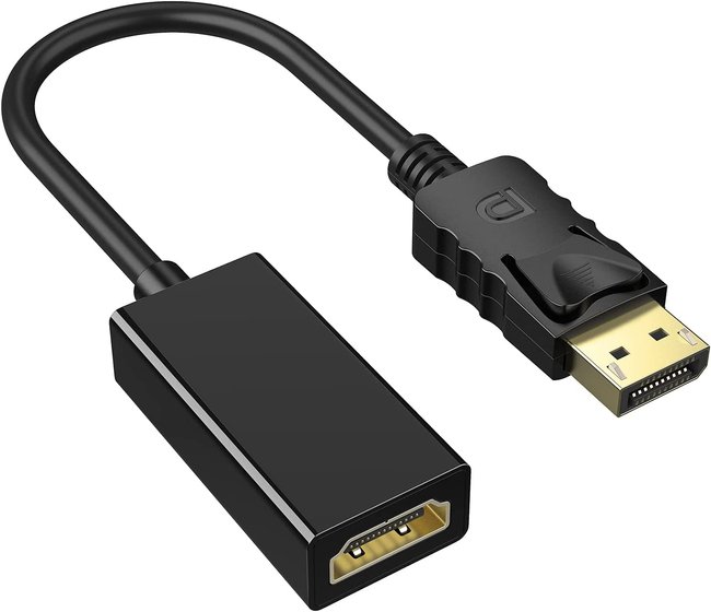 Адаптер, перехідник DisplayPort Male to HDMI Female Addap DP2HDMI-01, для передачі відеосигналу, 4K