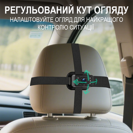 Автомобільна відеоняня Podofo A4215 для контролю дитини, монітор з 2-ма камерами для малюків в машину