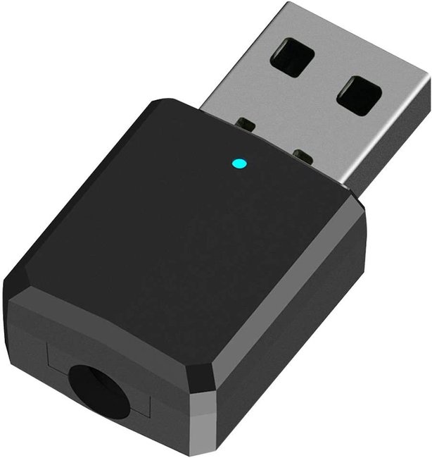 Bluetooth 5.0 аудіо адаптер, бездротовий приймач + передавач 2в1 Addap UBA-01 0128 фото