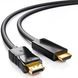 Кабель - перехідник DisplayPort to HDMI для синхронізації відео та аудіо потоку Addap DP2HDMI-01c, 4K UltraHD, 1,8 м 0082 фото 1