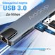 Мультифункціональний USB Type-C хаб Addap MH-04, 8 в 1: HDMI / HDTV + PD + USB C + SD + TF + RJ45 7587 фото 7