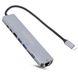 Мультифункціональний USB Type-C хаб Addap MH-04, 8 в 1: HDMI / HDTV + PD + USB C + SD + TF + RJ45 7587 фото 3