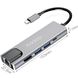 Мультифункціональний USB Type-C хаб / розгалужувач Addap MH-09, концентратор 5в1: 2 x USB 3,0 + Type-C + HDMI + Ethernet 100mbps 7775 фото 5