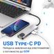 Мультифункциональный USB Type-C хаб / разветвитель Addap MH-09, концентратор 5в1: 2 x USB 3,0 + Type-C + HDMI + Ethernet 100mbps 7775 фото 8