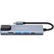 Мультифункциональный USB Type-C хаб / разветвитель Addap MH-09, концентратор 5в1: 2 x USB 3,0 + Type-C + HDMI + Ethernet 100mbps 7775 фото 4