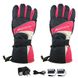 Зимние лыжные перчатки с подогревом uWarm GA340B с аккуулятором 3600mAh, до 6 часов, размер M, розовые 7636 фото 5
