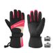 Зимние лыжные перчатки с подогревом uWarm GA340B с аккуулятором 3600mAh, до 6 часов, размер M, розовые 7636 фото 2