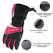 Зимові лижні рукавиці з підігрівом uWarm GA340B з акумулятором 3600mAh, до 6 годин, розмір M, рожеві 7636 фото 7