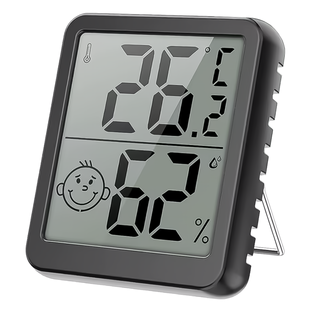 Електронний кімнатний термометр-гігрометр UChef YZ-6050, термогігрометр для вимірювання температури і вологості в приміщенні, чорний 1114 фото
