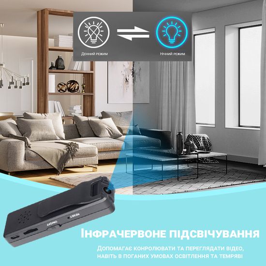 WiFi боді камера Digital Lion RD03 з поворотним об'єктивом та нічним баченням, міні, 1080P 7498 фото