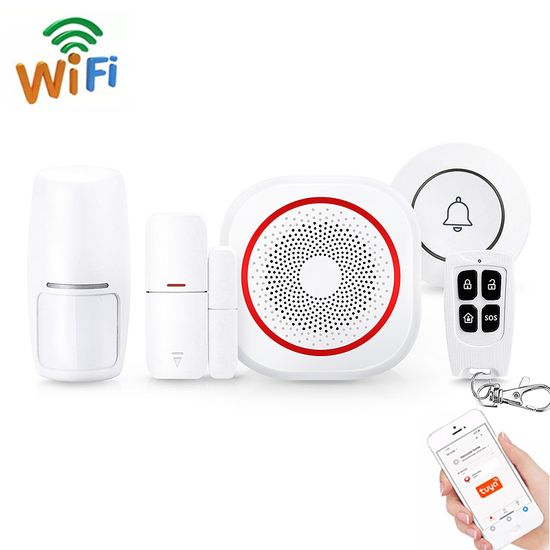Беспроводная Wi-Fi сигнализация + дверной звонок USmart SAS-02w | комплект с сиреной ,Tuya, Android / iOS 7497 фото