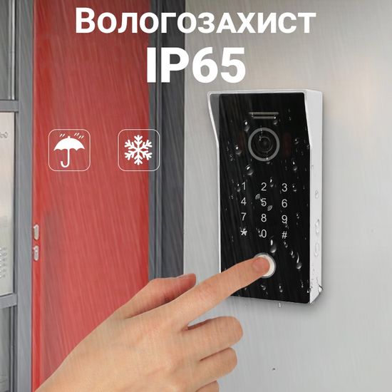 Умный WiFi дверной видеодомофон USmart AC-02w | вызывная панель с LED подсветкой 7735 фото
