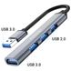 USB-хаб, концентратор / розгалужувач для ноутбука Addap UH-05, на 4 порти USB 3.0 + USB 2.0, Gray 7777 фото 3