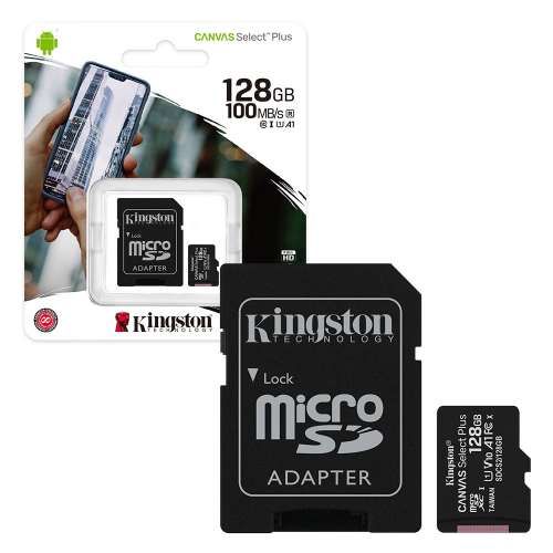 Карта пам'яті Kingston 128Gb, micro SD, Class 10, Canvas Select Plus 6785 фото