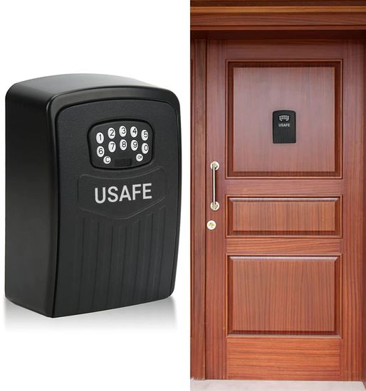 Электронный мини сейф для ключей uSafe KS-10 с кодовым замком и управлением со смартфона через Bluetooth, Черный 0167 фото