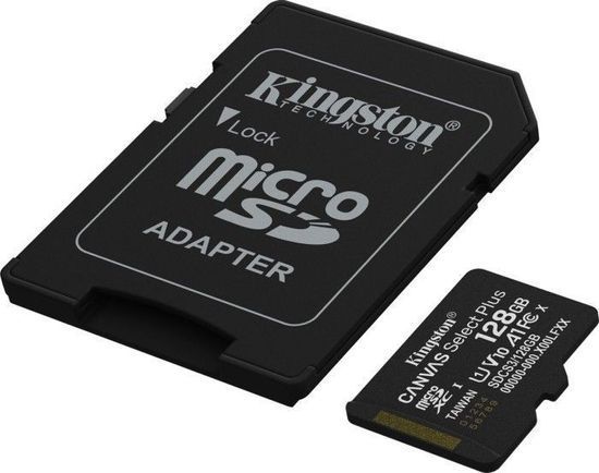 Карта памяти Kingston MicroSDXC 128GB Canvas Select Plus Gen3 150MB/s A1 + SD-адаптер 6785 фото