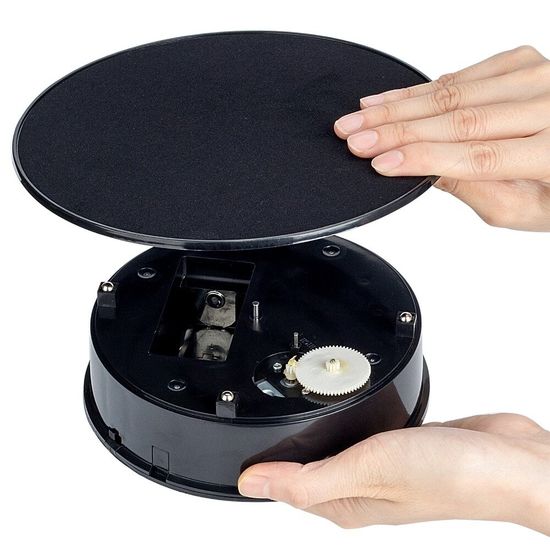 Автоматический поворотный фотостолик для предметной съемки 3D Heonyirry C366, черный 5082 фото