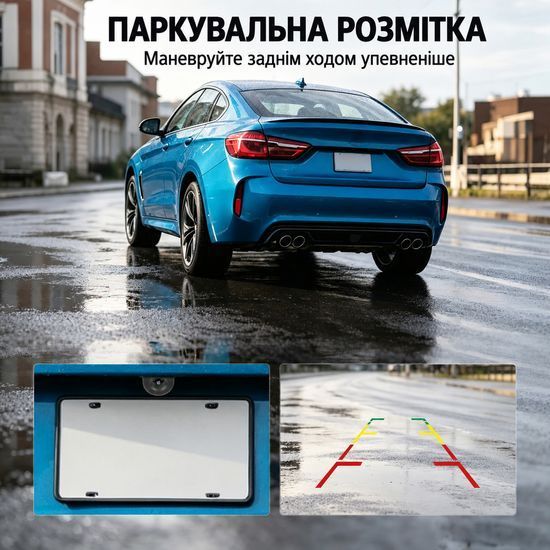 Камера заднего вида в ручку багажника для BMW 5 Series 2011-2017/ 3 Series 2012-2017/ X1 /X3 / X4 /X5 2015-2017 Podofo A4744, AHD 720P, IP67 1401 фото