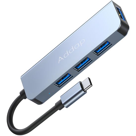 USB Type-C Hub, концентратор для ноутбука Addap UH-06, Хаб на 4 порти 7778 фото